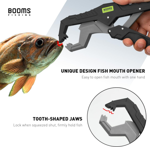 G05 Fish Lip Gripper Saltwater, 9.4" Plastic Catfish Grippers Pliers, Fish Grabber Tool with Lanyard, Fish Grips for Kayak Fishing Accessories, Great Fish Holder for Caught Fish - Image 3