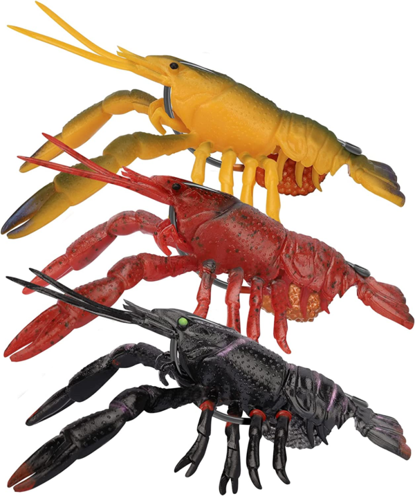 Pre-Rigged Fishing Jigs, 1:50 Super Durable TPE Fishing Lures, Well-Made Lifelike Shrimp Crayfish Shad Swimbait, Weedless Lure for Bass Trout Walleye, Saltwater Fishing Gear, Keep Separately! - Image 7