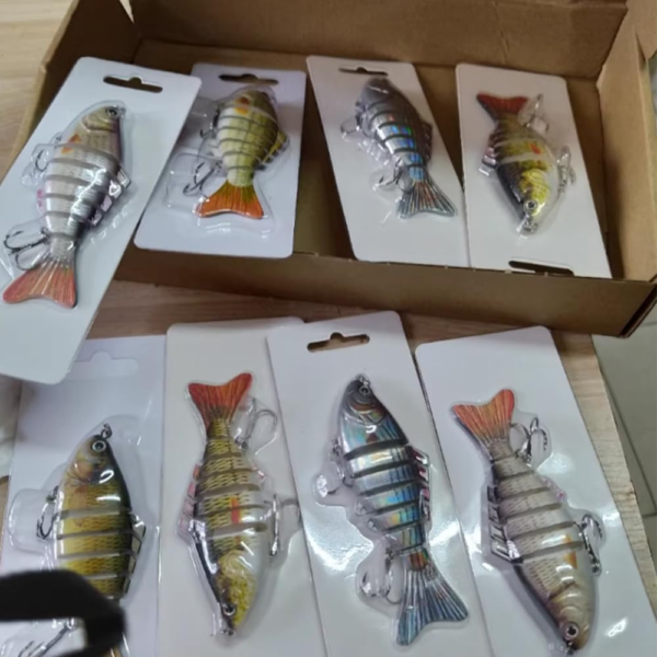 Fishing Gear - Bionic Swimming Bait, 3D Lifelike Bionic Swimming Lure, Robotic Fishing Lure, Multi-Section Fishing Bait Plastic Hard Bait - Image 6
