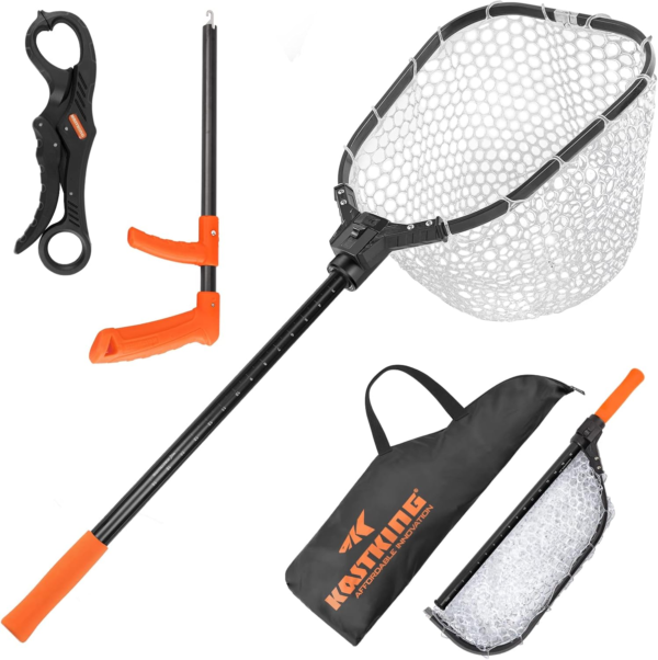 Brutus Fishing Net, Foldable Extendable Fish Landing Net, Lightweight & Portable Fishing Net with Soft EVA Foam Handle, Holds up to 44Lbs/20Kg, Fish-Friendly Mesh for a Safe Release - Image 16