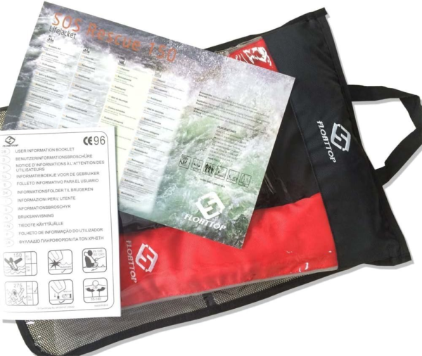 2Pcs  Adult Automatic Inflatable PFD Life Jacket Life Vest 150N Buoyancy with 33 Gram Co2 Cylinder (2Pcs Black) - Image 4
