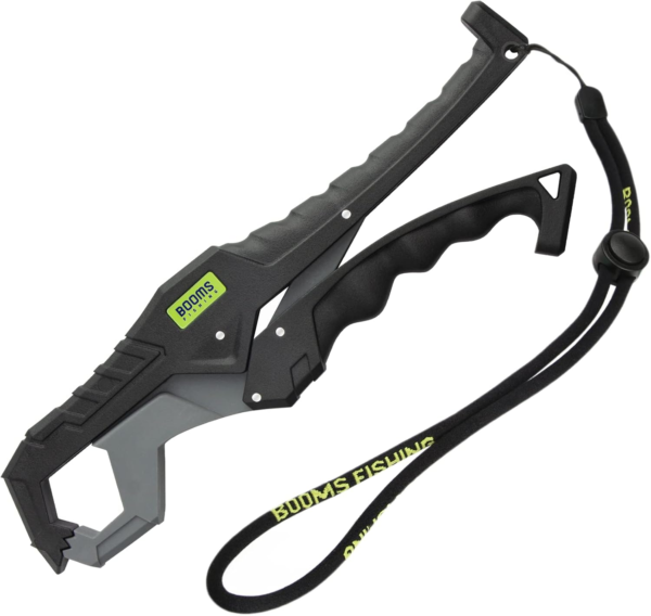 G05 Fish Lip Gripper Saltwater, 9.4" Plastic Catfish Grippers Pliers, Fish Grabber Tool with Lanyard, Fish Grips for Kayak Fishing Accessories, Great Fish Holder for Caught Fish