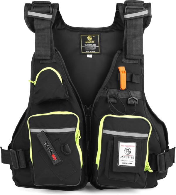 Fly Fishing Vest Adjustable Fishing Jackets Multi-Pockets Jacket for Boating Sailing Kayaking Water Sports - Image 11