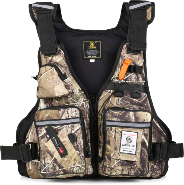 Fly Fishing Vest Adjustable Fishing Jackets Multi-Pockets Jacket for Boating Sailing Kayaking Water Sports - Image 10