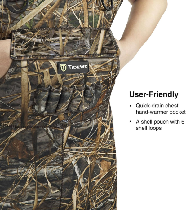Hunting Waders with Boot Hanger 600G Insulation, Waterproof Cleated Neoprene Bootfoot Fishing Chest Waders - Image 4