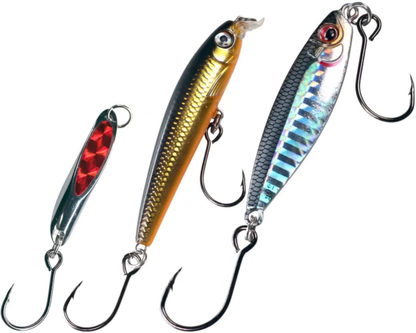 50Pcs/100Pcs Box Inline Single Hook Large Eye with Barbed Replacement Fishing Hook Inline Circle Hooks for Spoon Lures Baits Jigs Spinner #2#1 1/0 2/0 3/0 - Image 4