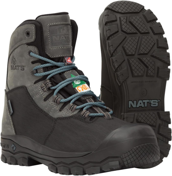 S627 8'' Waterproof Leather Work Boots - CSA Approved with Insulation - Image 2